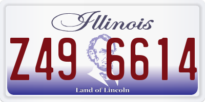 IL license plate Z496614