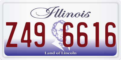 IL license plate Z496616