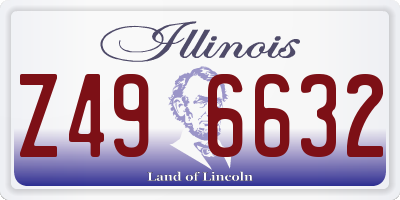 IL license plate Z496632
