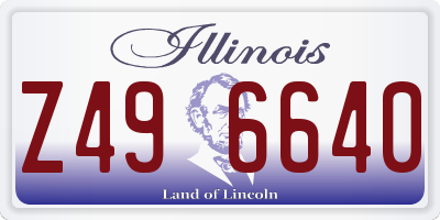 IL license plate Z496640