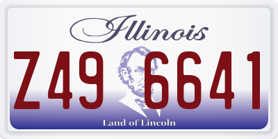 IL license plate Z496641