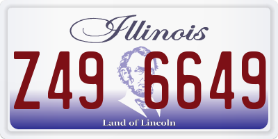 IL license plate Z496649