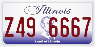 IL license plate Z496667
