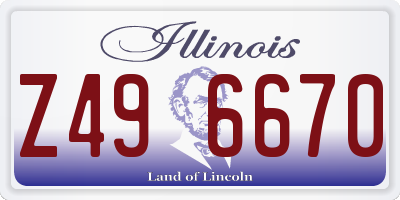 IL license plate Z496670