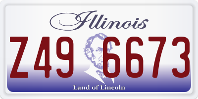 IL license plate Z496673
