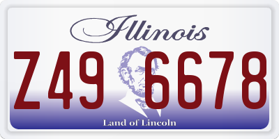 IL license plate Z496678
