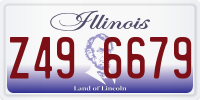 IL license plate Z496679