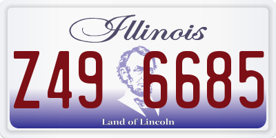 IL license plate Z496685