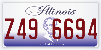 IL license plate Z496694