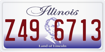 IL license plate Z496713