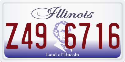 IL license plate Z496716