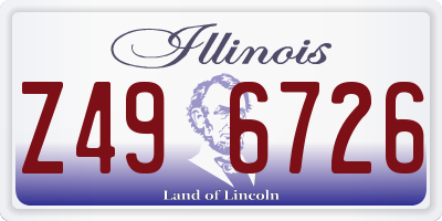 IL license plate Z496726