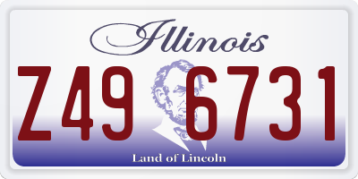 IL license plate Z496731