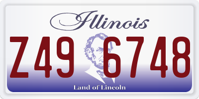 IL license plate Z496748