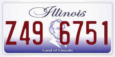 IL license plate Z496751