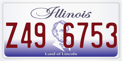 IL license plate Z496753