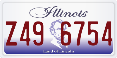 IL license plate Z496754