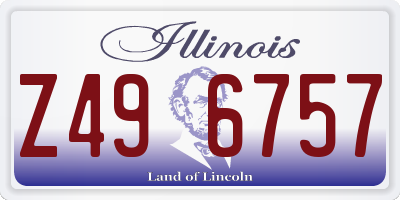 IL license plate Z496757