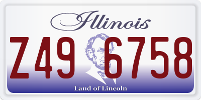 IL license plate Z496758
