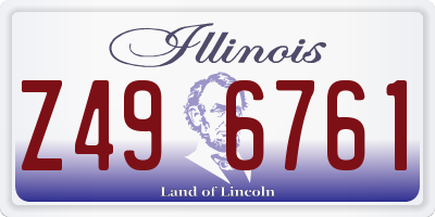 IL license plate Z496761