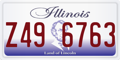 IL license plate Z496763