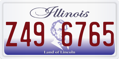 IL license plate Z496765