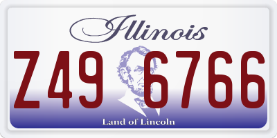 IL license plate Z496766