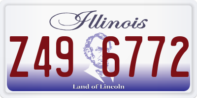 IL license plate Z496772