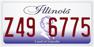 IL license plate Z496775