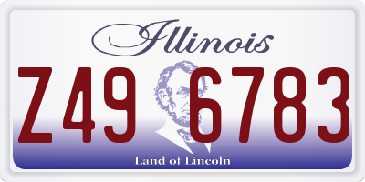 IL license plate Z496783