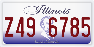 IL license plate Z496785