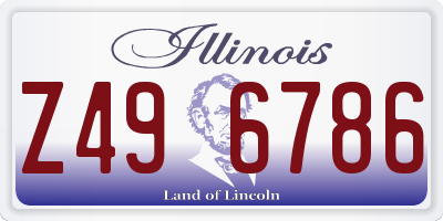 IL license plate Z496786