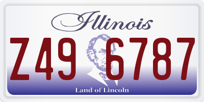IL license plate Z496787