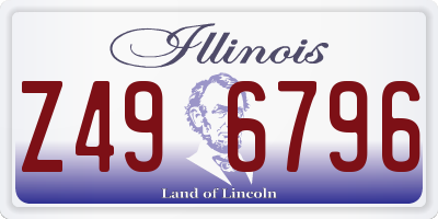 IL license plate Z496796