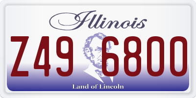 IL license plate Z496800