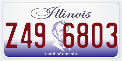 IL license plate Z496803