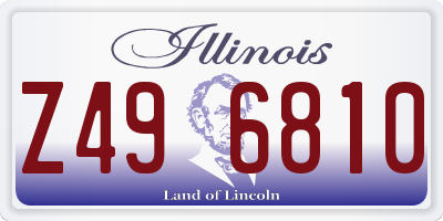 IL license plate Z496810