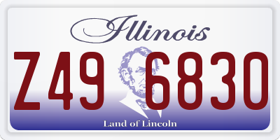 IL license plate Z496830