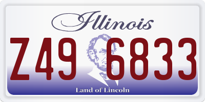 IL license plate Z496833
