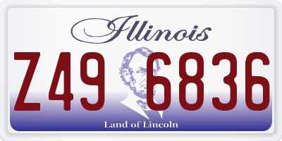 IL license plate Z496836