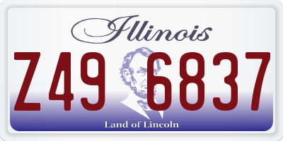 IL license plate Z496837