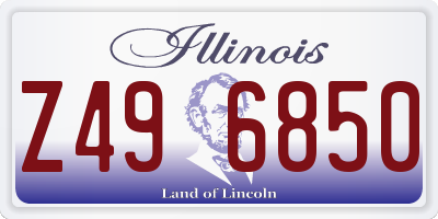IL license plate Z496850