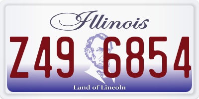 IL license plate Z496854