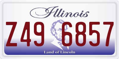 IL license plate Z496857
