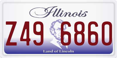 IL license plate Z496860