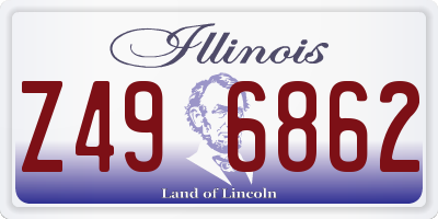 IL license plate Z496862