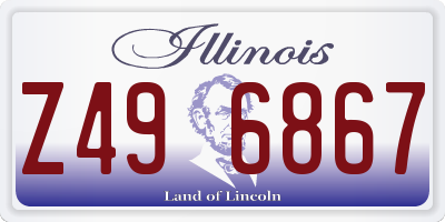IL license plate Z496867