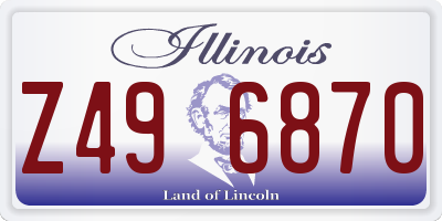 IL license plate Z496870