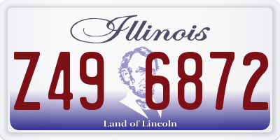 IL license plate Z496872