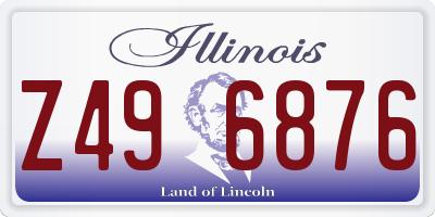 IL license plate Z496876